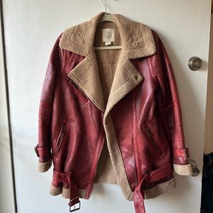 Urban Outfitters Faux Leather Winter Coat size Small
